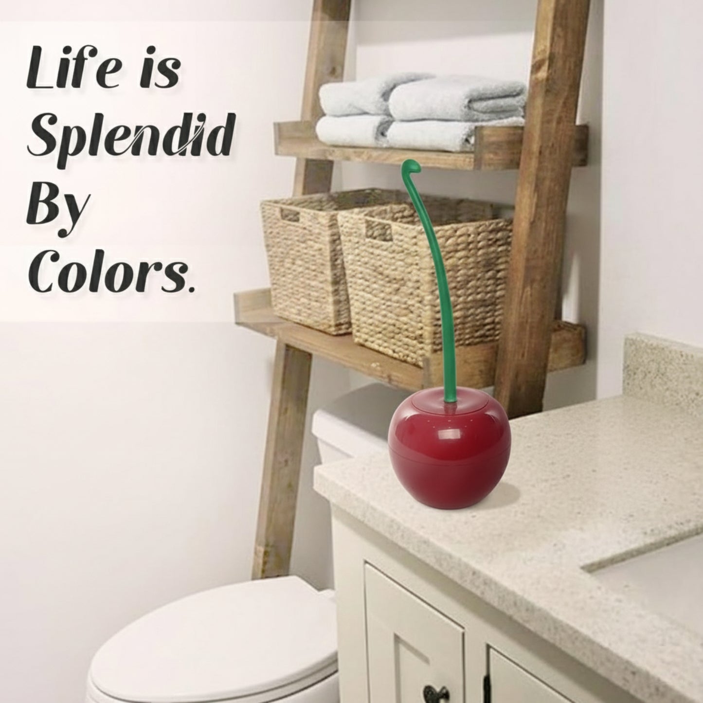 CherryClean Toilet Brush – Cute, Deep-Cleaning Bathroom Tool