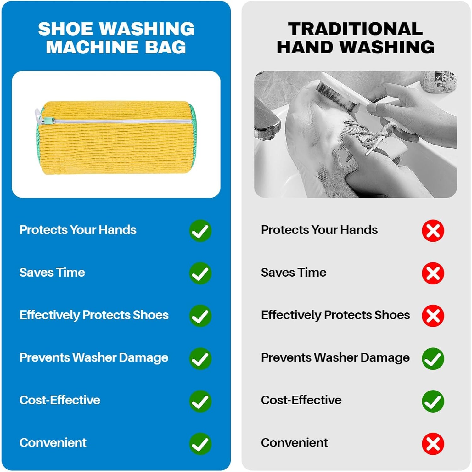 ShoeMate 360° Shoe Washing Machine Bags, 2-Pack