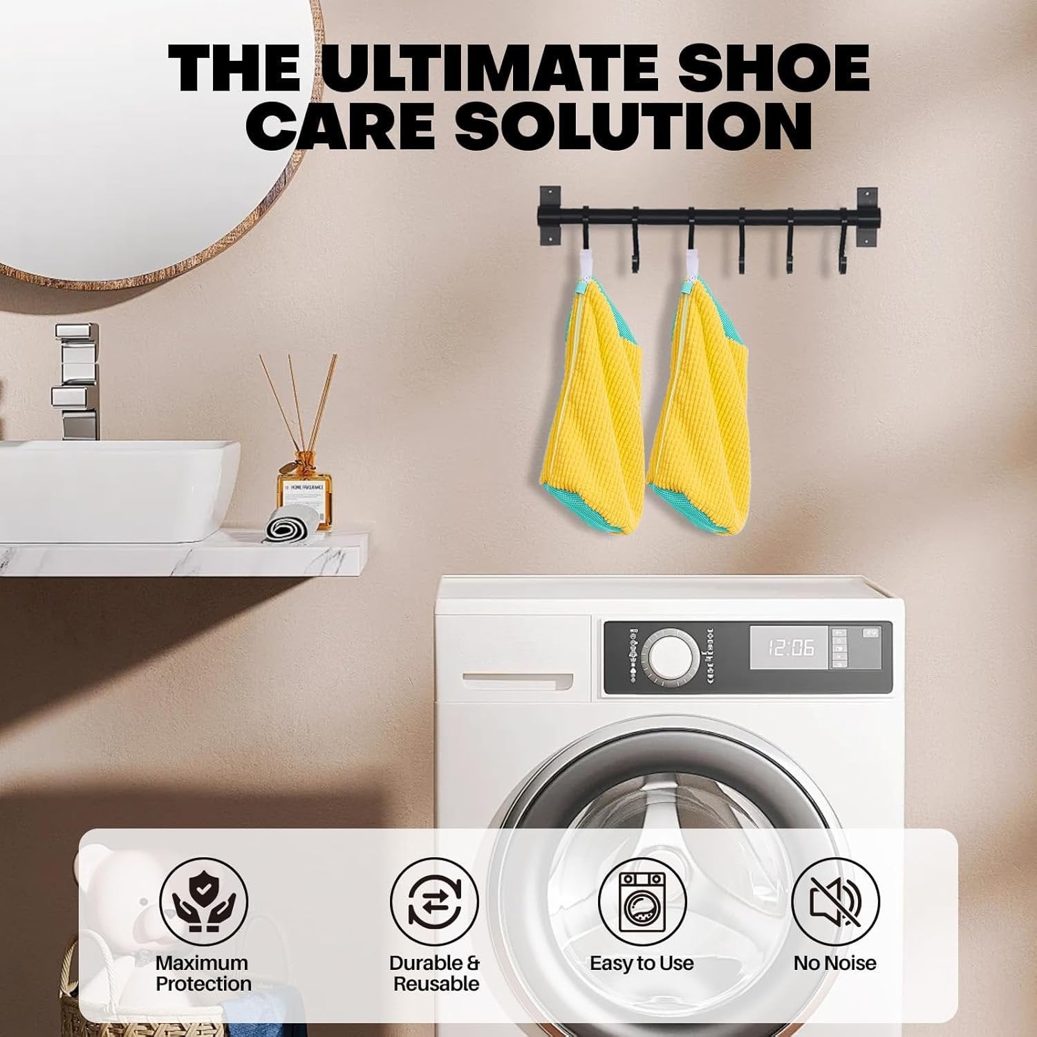 ShoeMate 360° Shoe Washing Machine Bags, 2-Pack