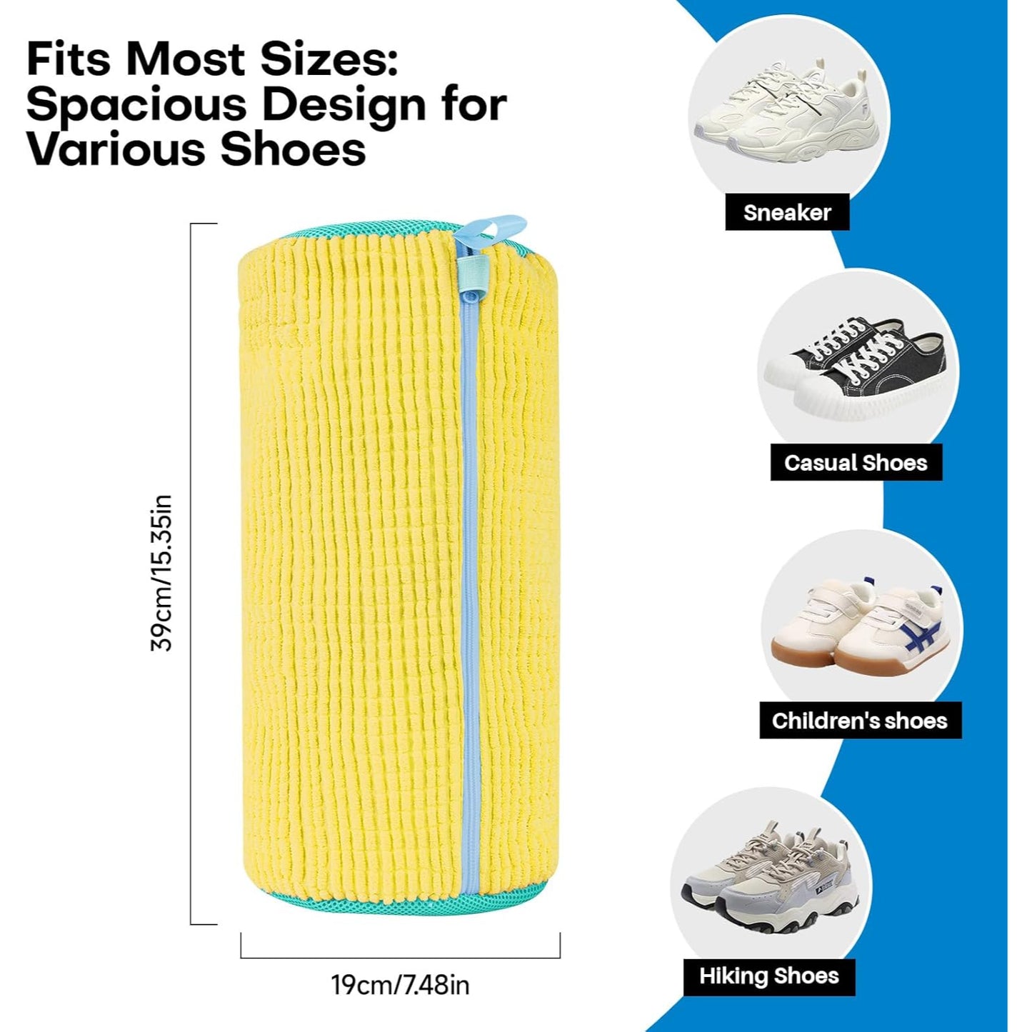 ShoeMate 360° Shoe Washing Machine Bags, 2-Pack