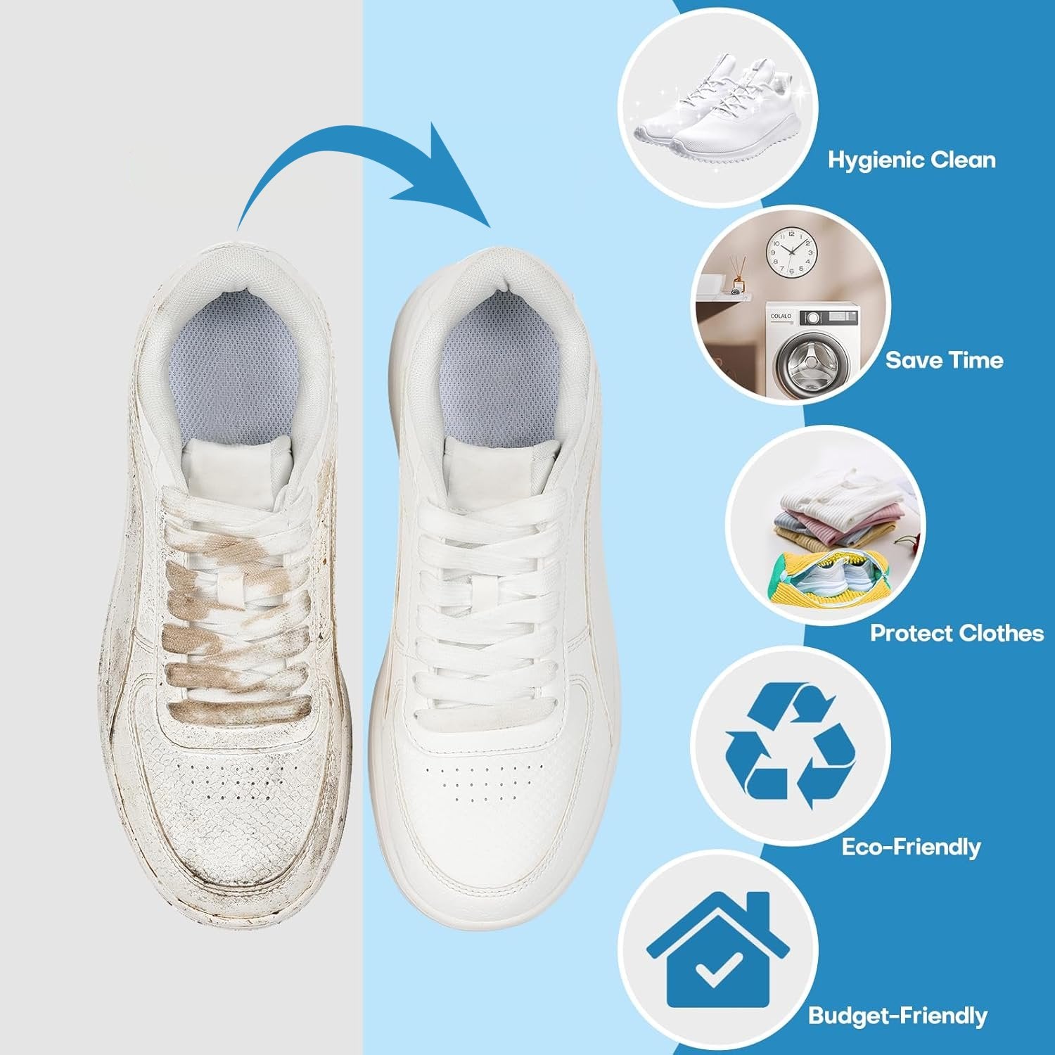 ShoeMate 360° Shoe Washing Machine Bags, 2-Pack