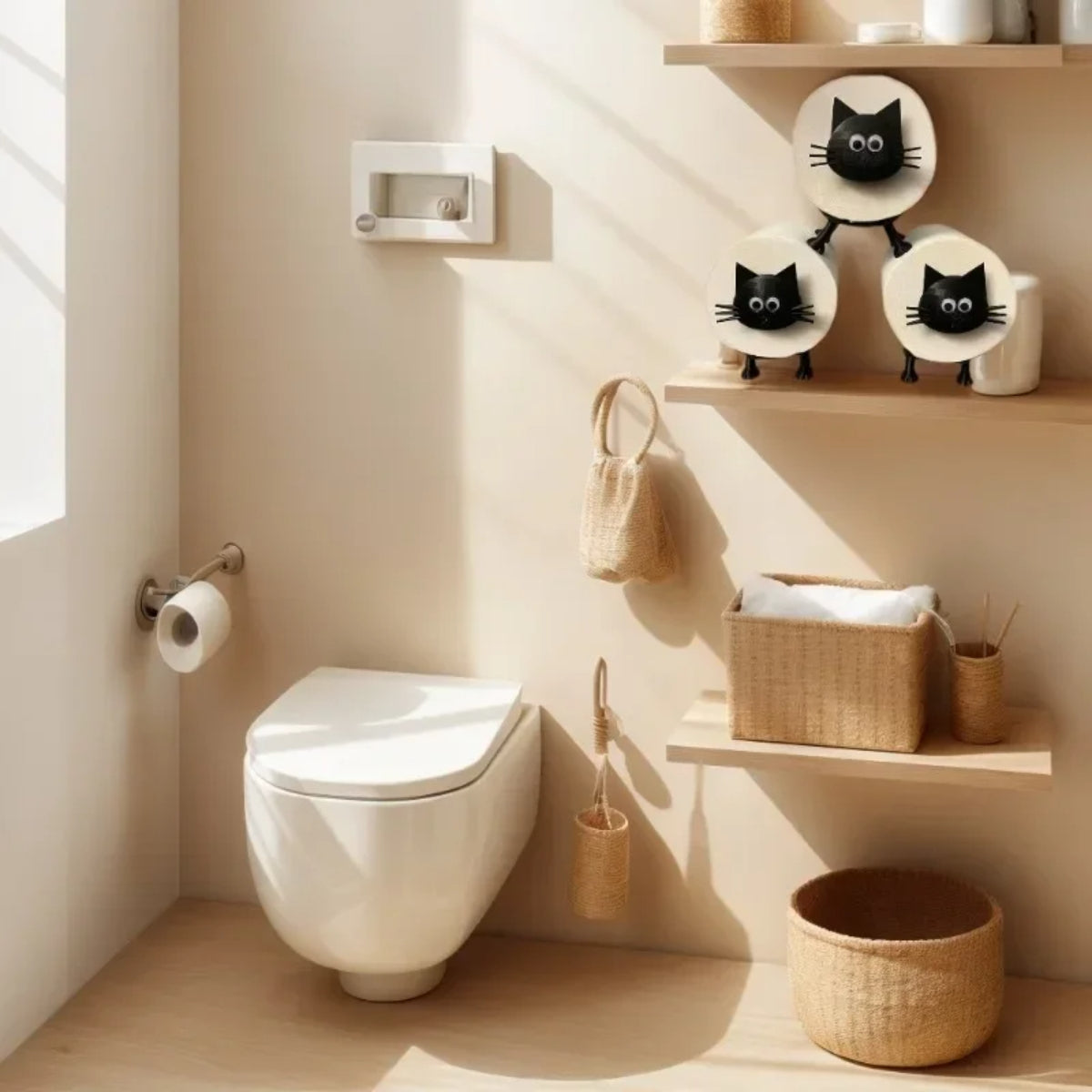 Cat Toilet Paper Roll Holder
