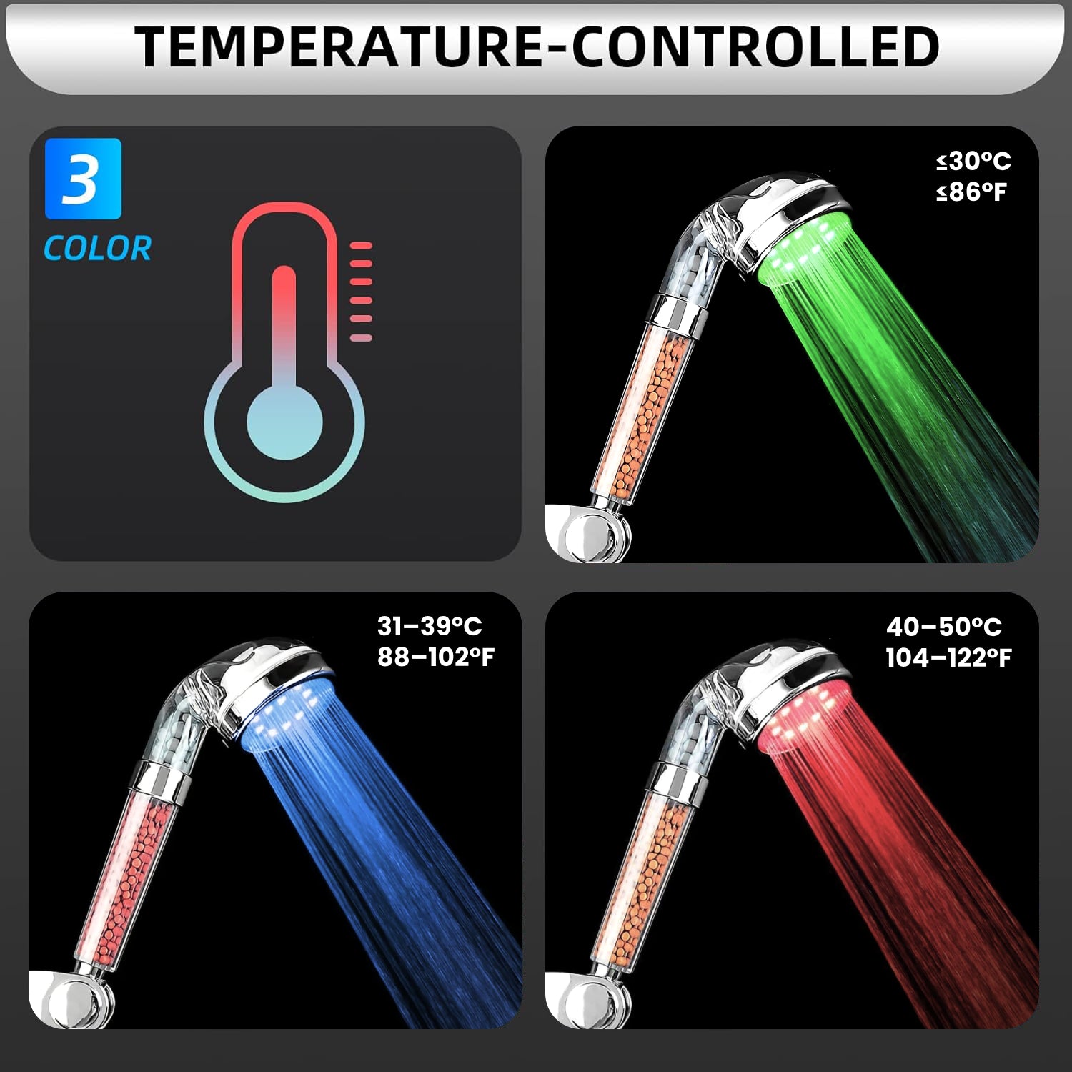 GlowFlow LED Shower Head
