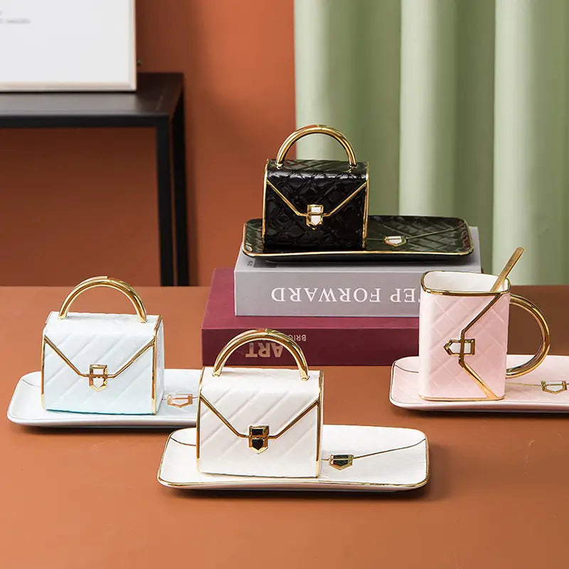 Classy Bag-Inspired Cup Set