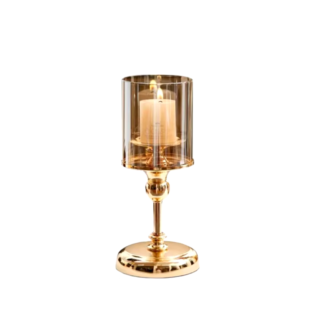 LuxeGlow Gold Candle Holders