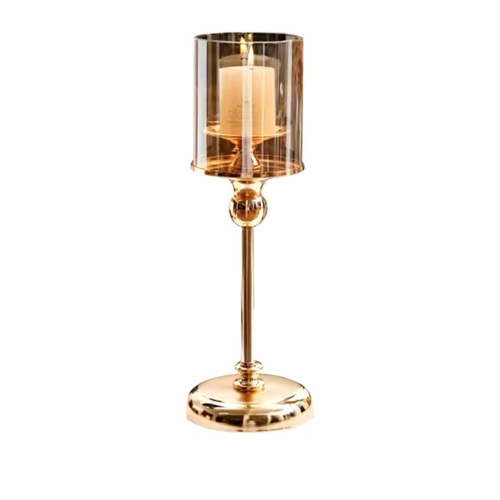 LuxeGlow Gold Candle Holders