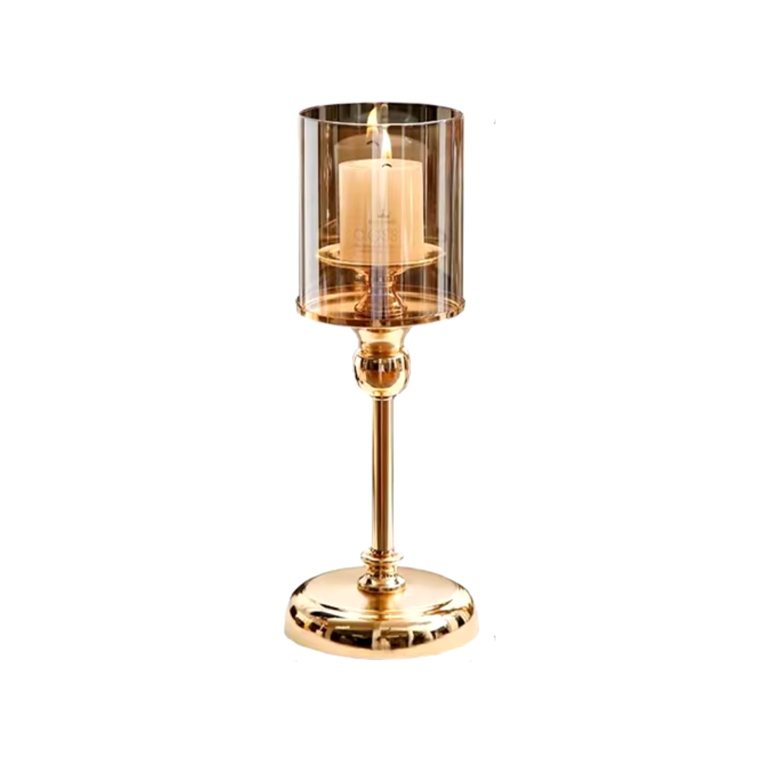 LuxeGlow Gold Candle Holders