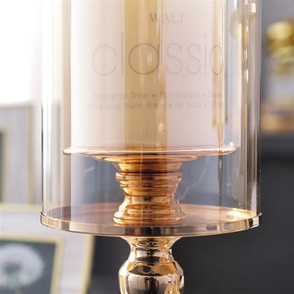 LuxeGlow Gold Candle Holders