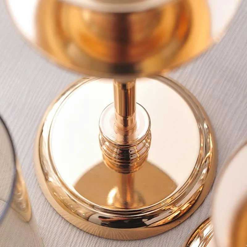 LuxeGlow Gold Candle Holders