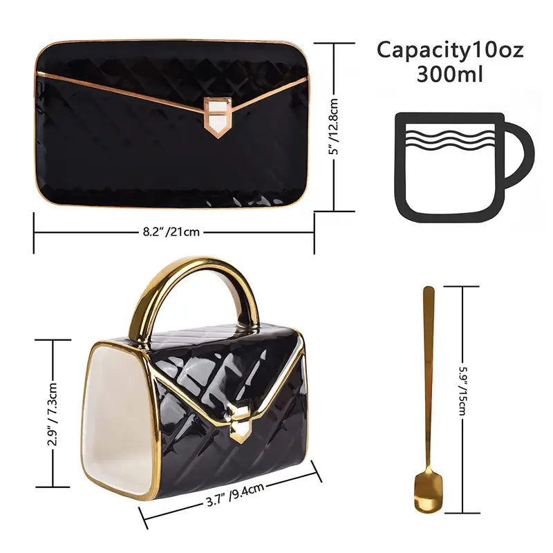 Classy Bag-Inspired Cup Set