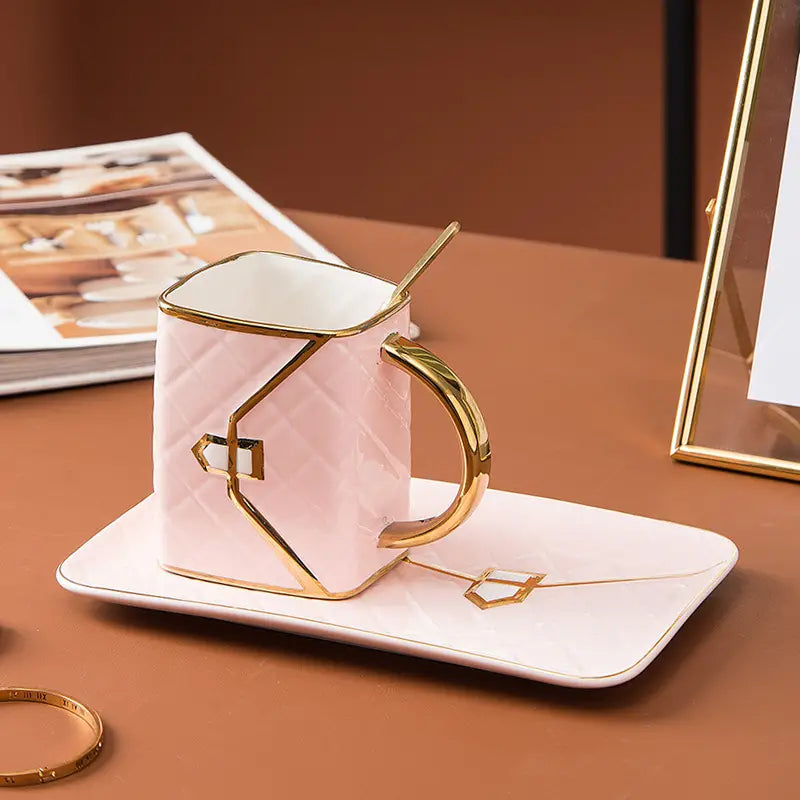 Classy Bag-Inspired Cup Set