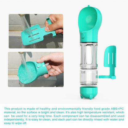 Portable Pet Feeder, Drinker, & Poop Scooper