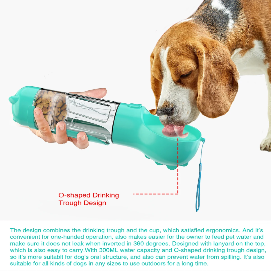 Portable Pet Feeder, Drinker, & Poop Scooper