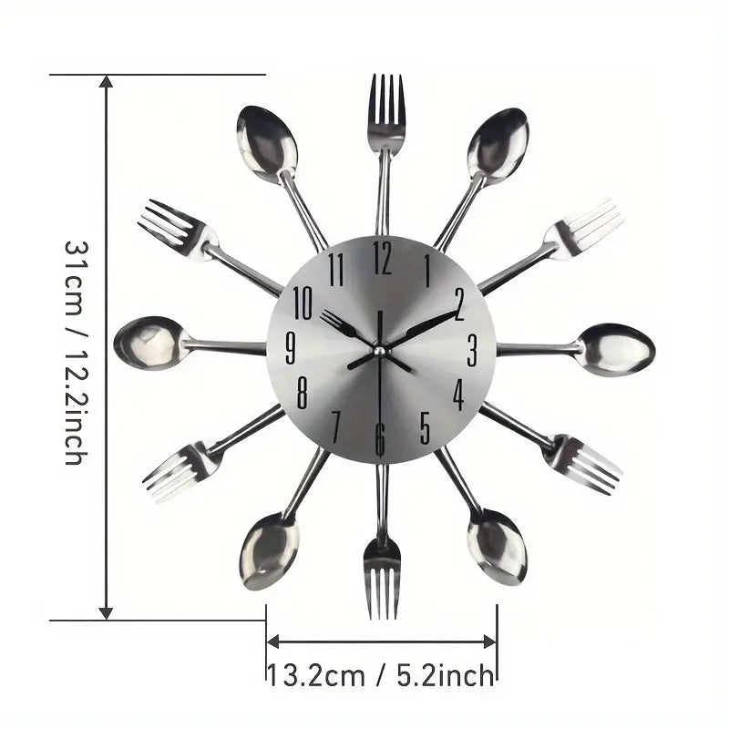 Cutlery Kitchen Wall Clock