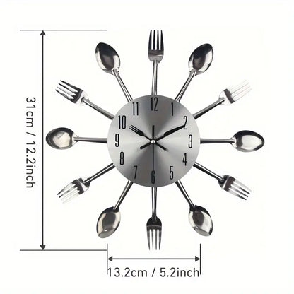 Cutlery Kitchen Wall Clock