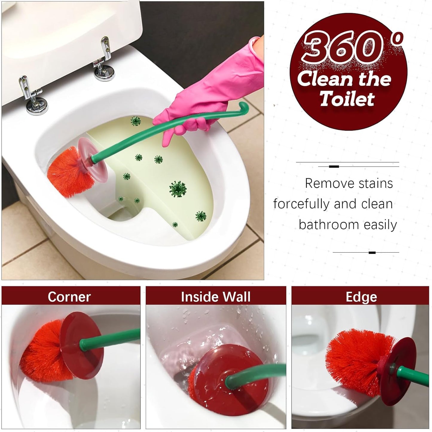 CherryClean Toilet Brush – Cute, Deep-Cleaning Bathroom Tool