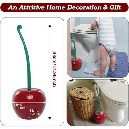 CherryClean Toilet Brush – Cute, Deep-Cleaning Bathroom Tool