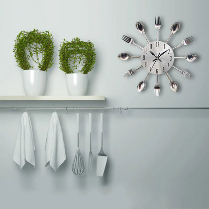 Cutlery Kitchen Wall Clock