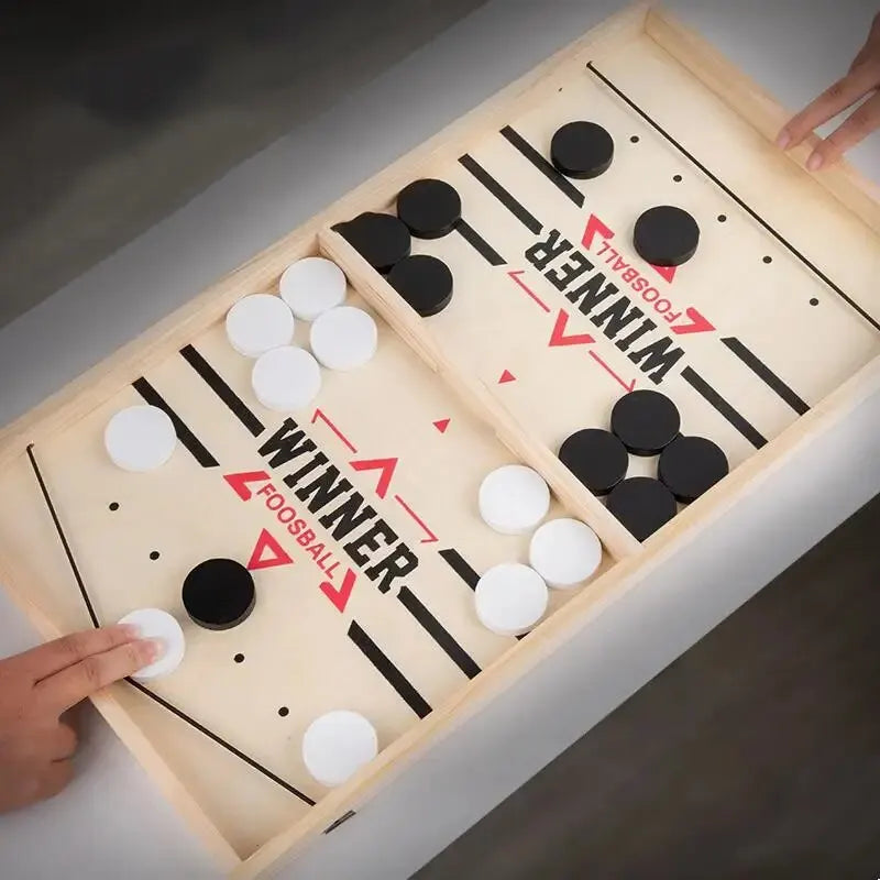 SwiftStrike Wooden Sling Puck Game