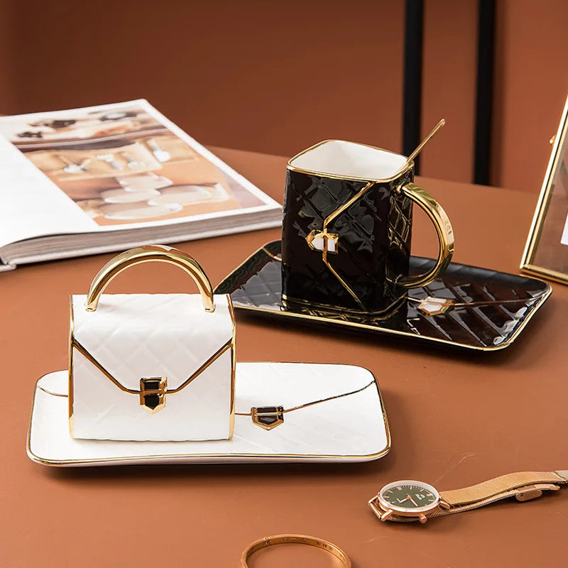 Classy Bag-Inspired Cup Set
